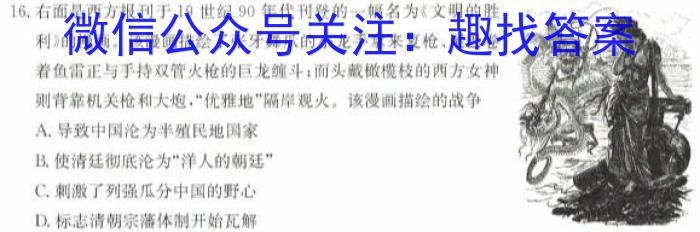 河北省2024届高三年级大数据应用调研联合测评七(Ⅶ)历史试卷