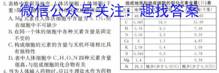 邕衡金卷·名校联盟柳州高中、南宁三中2024届一轮复习诊断性联考（2月）生物学试题答案