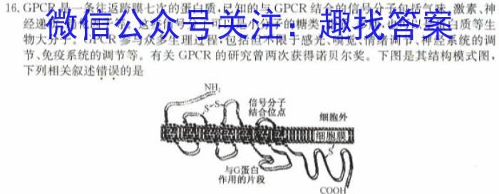 河南省2024届高三1月大联考生物学试题答案