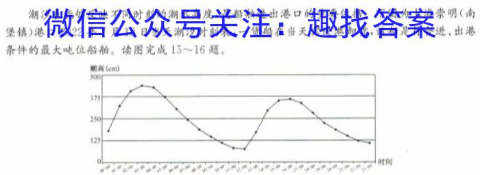 名校计划2024年河北省中考适应性模拟检测（预测一）地理试卷答案