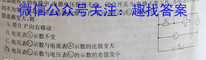 河南省2024年九年级调研测试(三)物理试卷答案