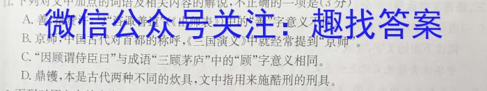 安徽省2023-2024学年九年级上学期期末学情监测语文