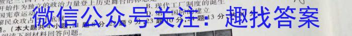 安徽省2023-2024学年度九年级第一学期期末监测考试历史试卷答案