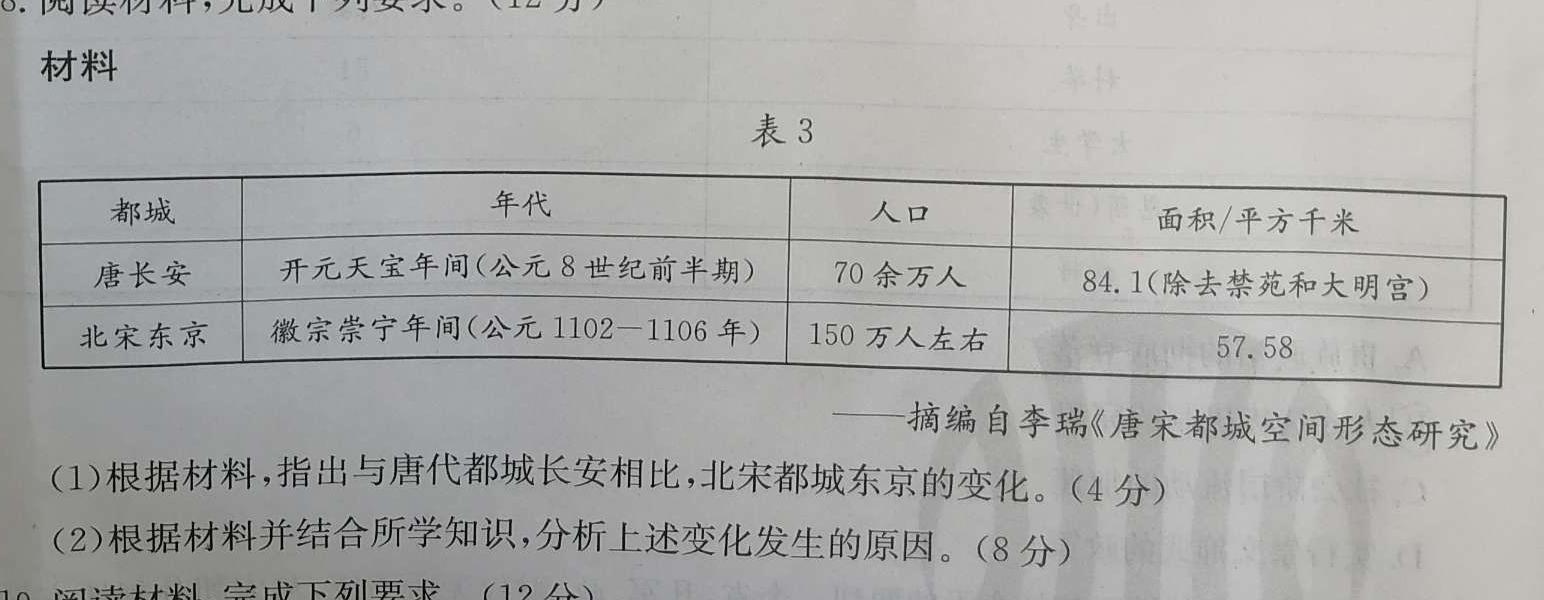 江西省2024年初中学业水平模拟(一)历史
