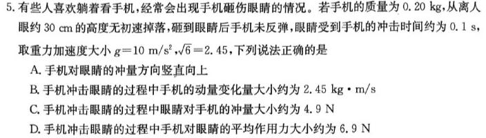 海淀八模 2024届高三模拟测试卷(六)6物理试题.