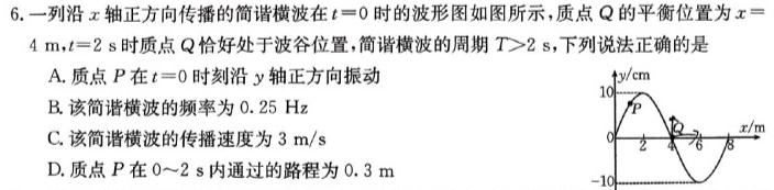 山西大学附属中学校2025届高三年级上学期入学考试(物理)试卷答案