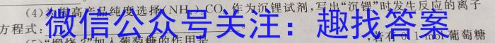 b安徽省2023-2024学年（上）高二冬季阶段性检测（12月）化学
