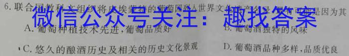 广西省2023-2024学年度第二学期高二年级4月联考地理试卷答案