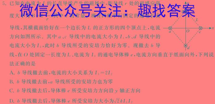 2023-2024学年安徽省阜阳市高二年级教学质量统测(24-568B)物理试卷答案