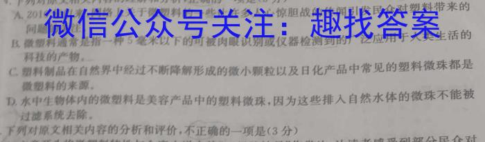 河南省名校联盟2024年高一下测试(3月)语文