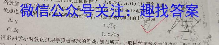 陕西省2023-2024学年度第一学期七年级1月抽测考试物理试卷答案