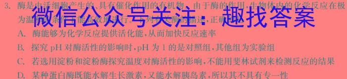 河北省2024-2025学年高二年级第一学期开学检测考试生物学试题答案