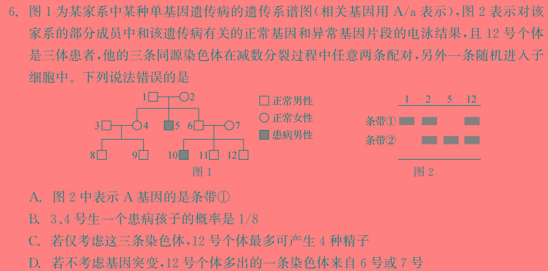 河南省2023-2024学年度八年级下学期期末教学质量监测生物学部分