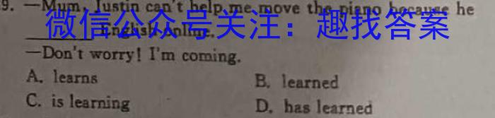 天一大联考 2024届安徽省普通高中高三春季阶段性检测英语