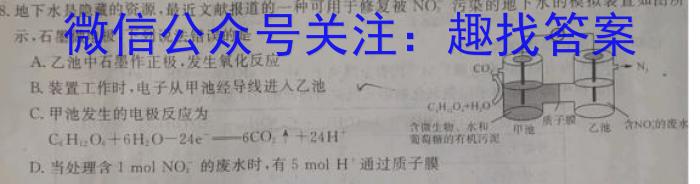 3河南省新高中创新联盟TOP二十名校高二年级12月调研考试（4172B）化学试题