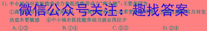 河北省2024年邯郸市中考模拟试题（6.14）地理试卷答案