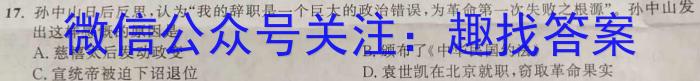 2024年安徽省初中学业水平考试名校联考(二)2历史试题答案