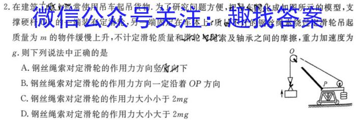 安徽省芜湖市2024年九年级毕业暨升学模拟考试(一)1物理试卷答案