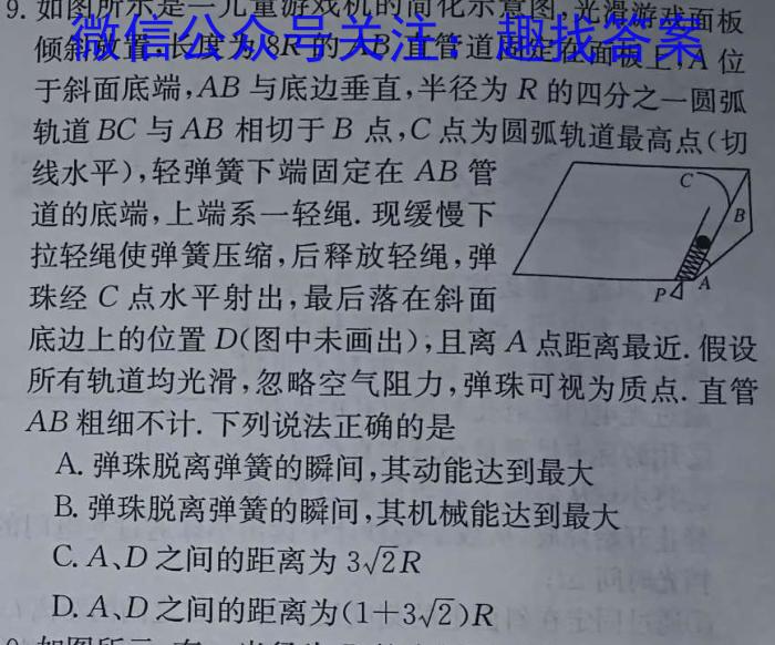 安徽省2023-2024学年第二学期七年级第一次综合性作业设计物理试卷答案