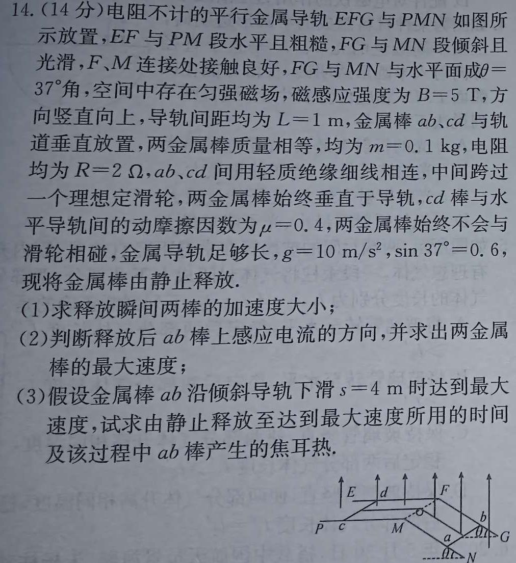 2024届衡水金卷先享题调研卷(A)(1)物理试题.