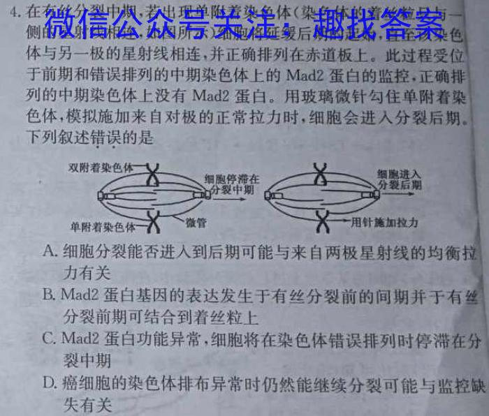 云南省2023-2024学年度高一年级上学期期末模拟考试生物学试题答案