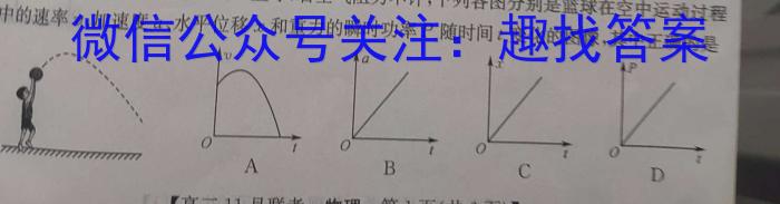 贵阳市六校2024届高三年级联合考试(黑白黑黑黑黑黑)(二)物理`