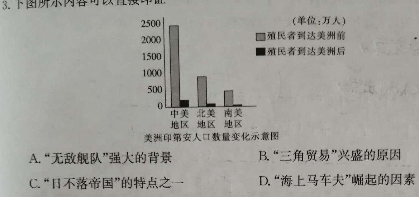 [今日更新]名校计划2024年河北省中考适应性模拟检测试卷(预测二)历史试卷答案
