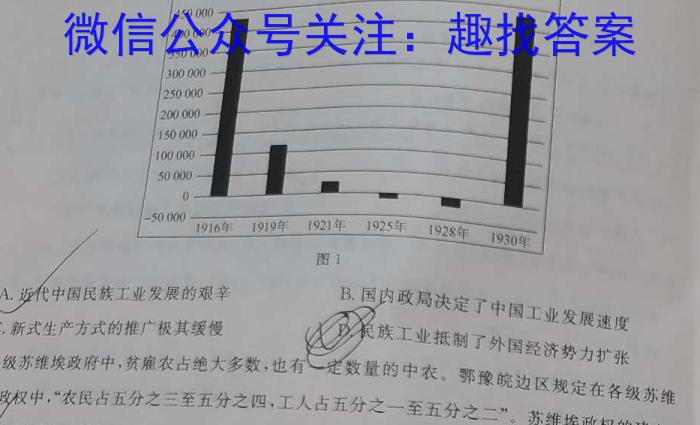 2024年卷行天下 高二上学期期末考试模拟卷(一)历史试卷答案