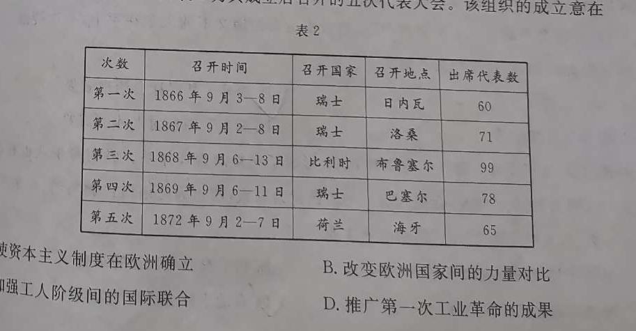 2024年陕西省初中学业水平考试全真模拟试题(二)历史