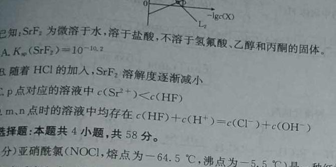 12024届衡水金卷先享题调研卷 全国乙卷B (二)化学试卷答案