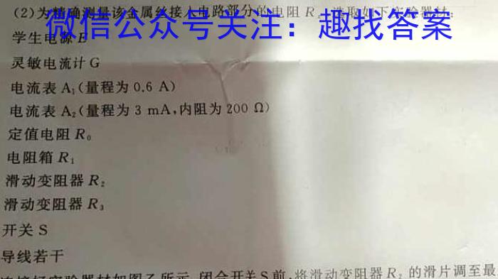 2024届河南省中考适应性检测卷(24-CZ156c)物理试题答案