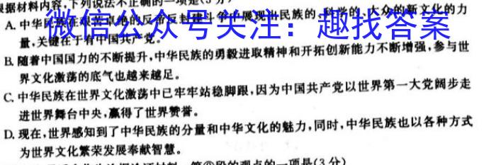 2024年普通高等学校招生全国统一考试预测卷(XGK预测卷)语文