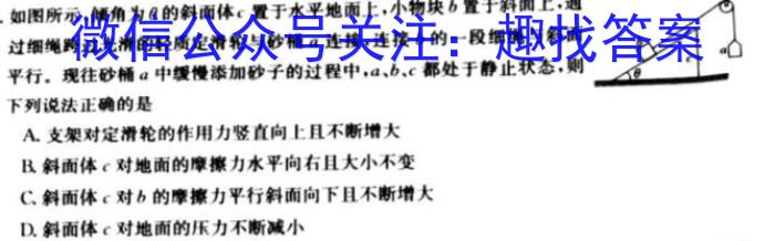 山东省烟台市2023-2024学年度第一学期期末学业水平诊断（高一）物理试卷答案