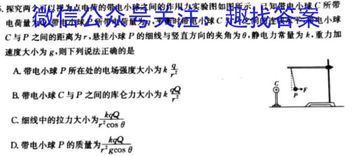 2024届名校之约中考导向总复习模拟样卷三轮(二)物理试卷答案