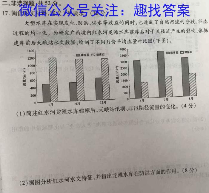 ［杭州三模］2023学年第二学期杭州市高三年级教学质量检测地理试卷答案