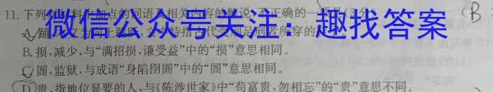 2024年普通高等学校招生全国统一考试临考猜题卷(AA)语文