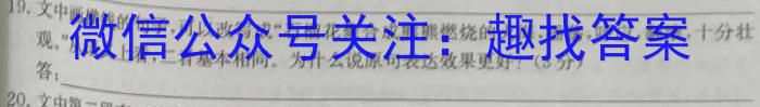 安徽省2024届九年级混合考试（1.16）/语文