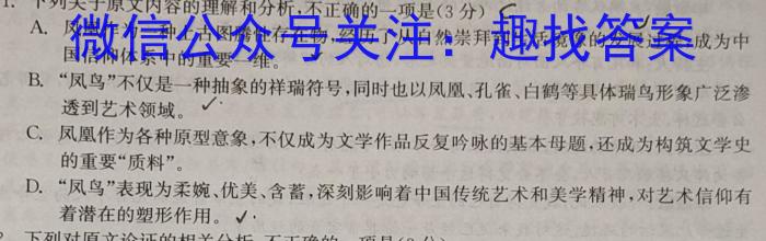 2023-2024学年安徽省八年级上学期阶段性练习（1月）语文