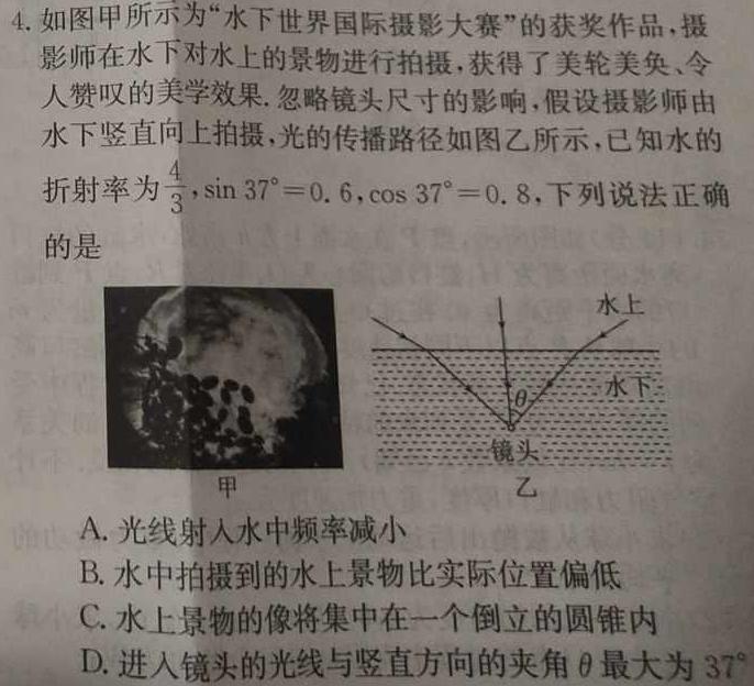 [今日更新]九师联盟·河南省2024年1月高二年级期末考试.物理试卷答案