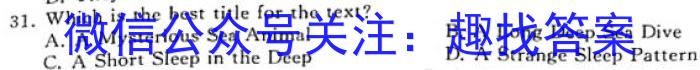 陕西省2023-2024学年度九年级第二学期开学收心检测卷英语