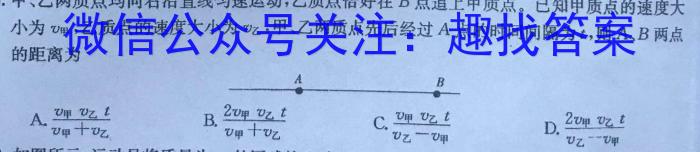 真题密卷 2024年学科素养月度测评(四)4物理`