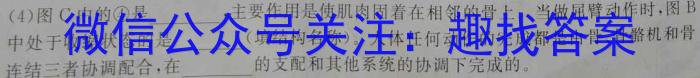 中考快递2024年陕西省初中学业水平考试信息卷(一)生物学试题答案