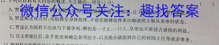 山西省阳泉市2023-2024学年度高三第一学期期末教学质量监测试题/语文