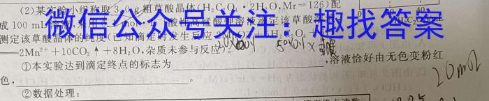 3河南省2024届九年级阶段评估(一) 1L R化学试题