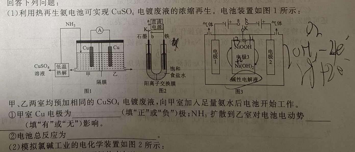 1河南省驻马店市2023-2024学年度第一学期九年级阶段监测（三）化学试卷答案