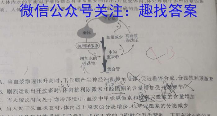 河北省2023-2024学年度第二学期八年级学业水平抽样评估生物学试题答案