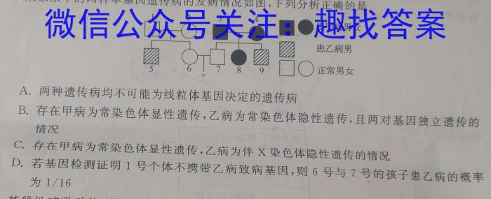 安徽省枞阳县2023-2024学年度七年级第二学期期末质量监测生物学试题答案