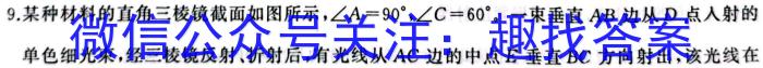 安徽省亳州市利辛县2023-2024学年度第一学期八年级期末教学质量检测物理试卷答案