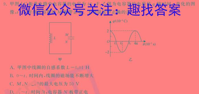 衡水金卷·2024届高三年级5月大联考（新教材）q物理