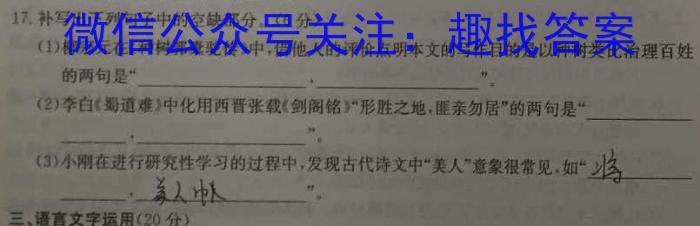 陕西省2024年九年级仿真模拟示范卷(SX)(六)语文